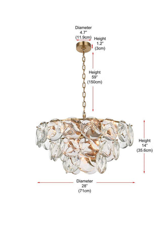 Charlotte 14 Light Chandelier in Satin Gold