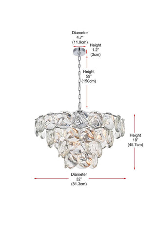 Charlotte 21 Light Chandelier in Chrome