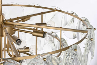 Charlotte 21 Light Chandelier in Satin Gold