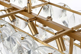 Charlotte 20 Light Chandelier in Satin Gold