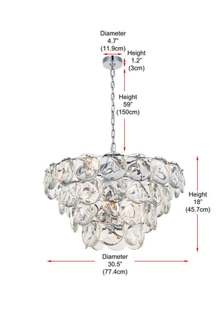 Charlotte 21 Light Chandelier in Chrome