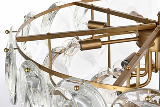 Charlotte 21 Light Chandelier in Satin Gold