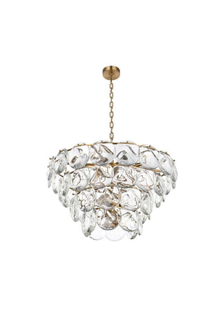 Charlotte 21 Light Chandelier in Satin Gold