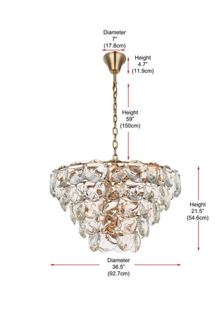 Charlotte 29 Light Chandelier in Satin Gold