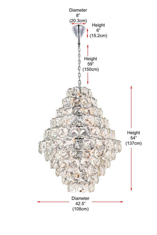 Charlotte 66 Light Chandelier in Chrome