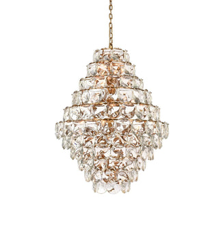Charlotte 66 Light Chandelier in Satin Gold