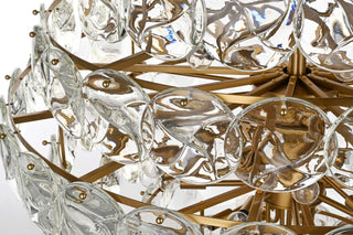 Charlotte 66 Light Chandelier in Satin Gold
