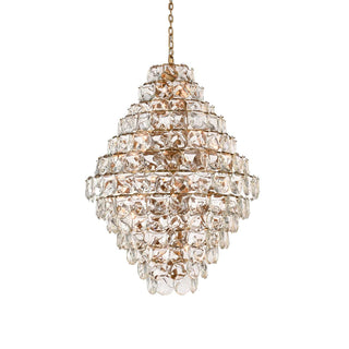 Charlotte 90 Light Chandelier in Satin Gold