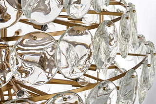 Charlotte 90 Light Chandelier in Satin Gold