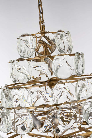 Charlotte 90 Light Chandelier in Satin Gold