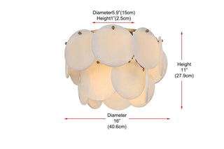 Charlotte Six Light Flush Mount in Satin Gold