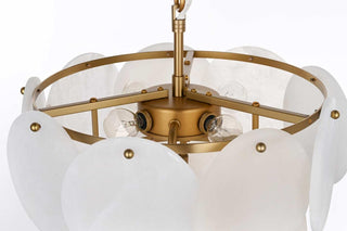 Charlotte Six Light Chandelier in Satin Gold