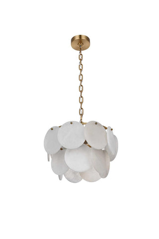 Charlotte Six Light Chandelier in Satin Gold
