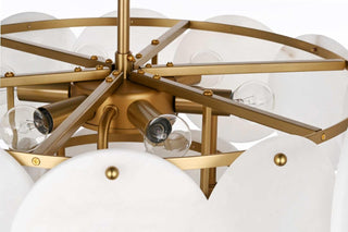 Charlotte Nine Light Chandelier in Satin Gold