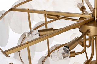 Charlotte 21 Light Chandelier in Satin Gold