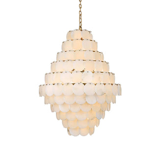 Charlotte 66 Light Chandelier in Satin Gold