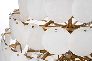 Charlotte 66 Light Chandelier in Satin Gold