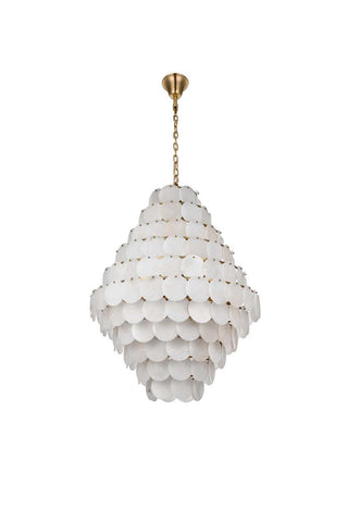 Charlotte 66 Light Chandelier in Satin Gold