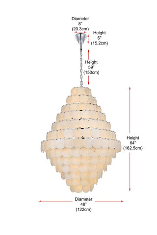 Charlotte 90 Light Chandelier in Chrome