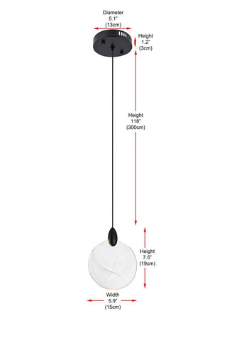 Avery LED Pendant in Black