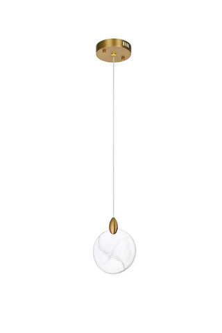 Avery LED Pendant in Satin Gold