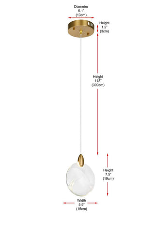 Avery LED Pendant in Satin Gold