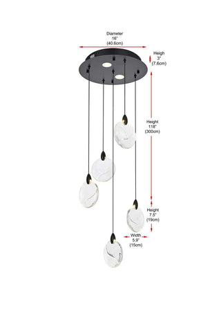 Avery LED Pendant in Black