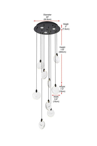 Avery LED Pendant in Black