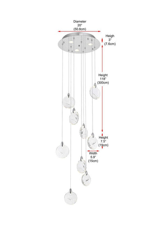 Avery LED Pendant in Chrome