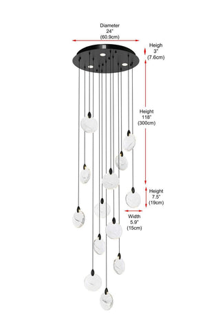 Avery LED Pendant in Black