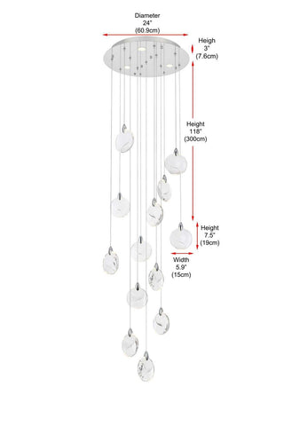 Avery LED Pendant in Chrome