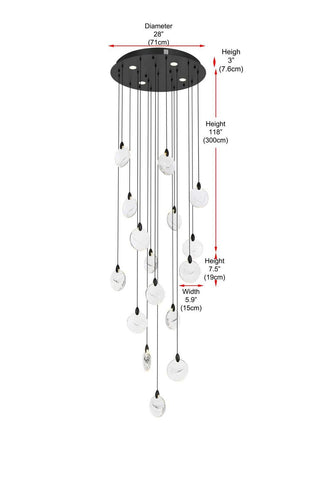 Avery LED Pendant in Black