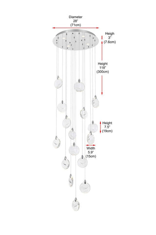 Avery LED Pendant in Chrome