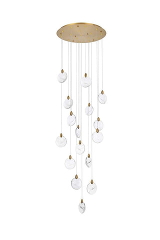 Avery LED Pendant in Satin Gold