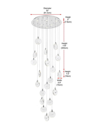 Avery LED Chandelier in Chrome