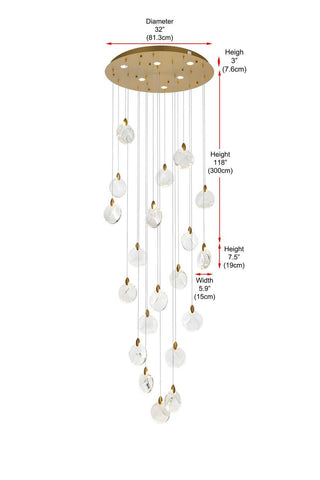 Avery LED Chandelier in Satin Gold