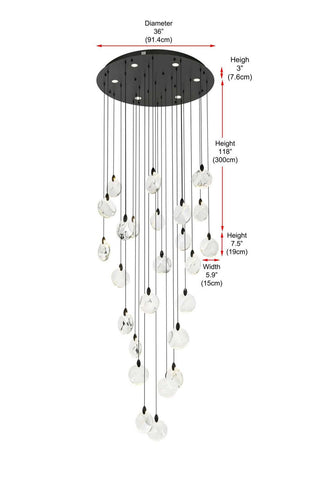Avery LED Chandelier in Black