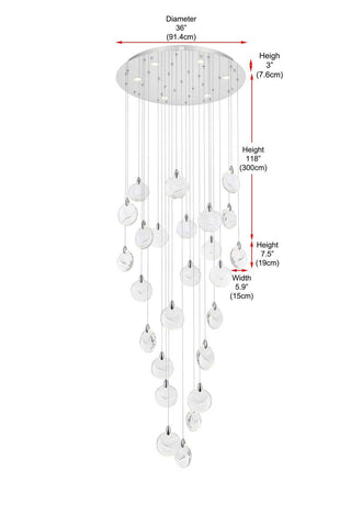 Avery LED Chandelier in Chrome