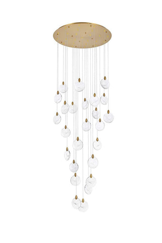 Avery LED Chandelier in Satin Gold