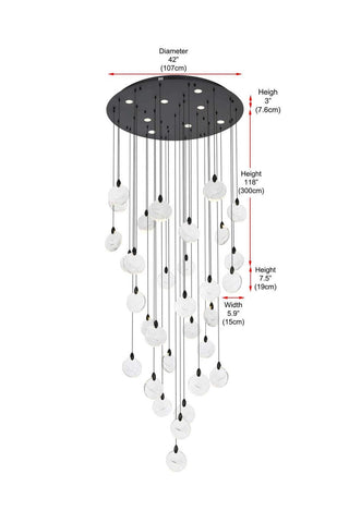 Avery LED Chandelier in Black