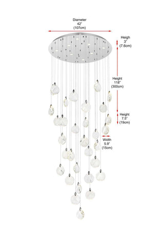 Avery LED Chandelier in Chrome