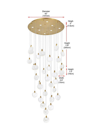 Avery LED Chandelier in Satin Gold