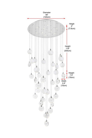 Avery LED Chandelier in Chrome
