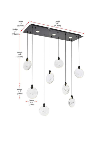 Avery LED Pendant in Black