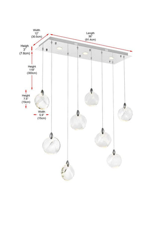 Avery LED Pendant in Chrome