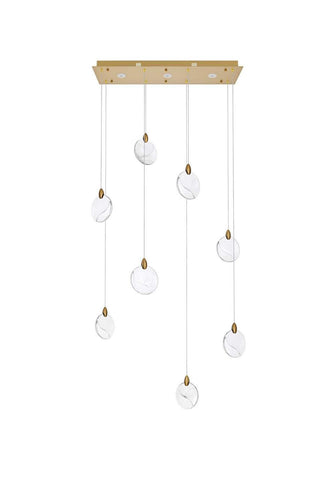Avery LED Pendant in Satin Gold
