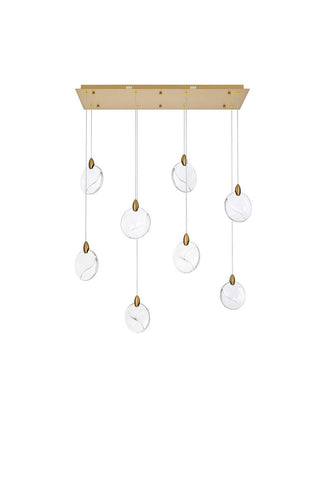Avery LED Pendant in Satin Gold