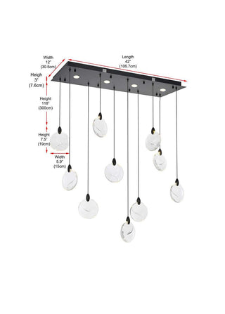 Avery LED Pendant in Black
