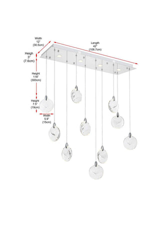 Avery LED Pendant in Chrome