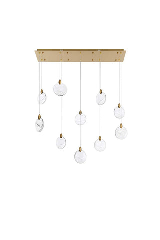 Avery LED Pendant in Satin Gold